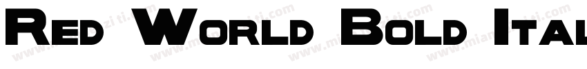 Red World Bold Itali字体转换